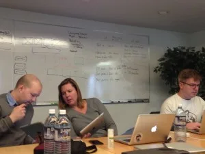 Denny, Alison and Rob working the new Freddie Awards ballot
